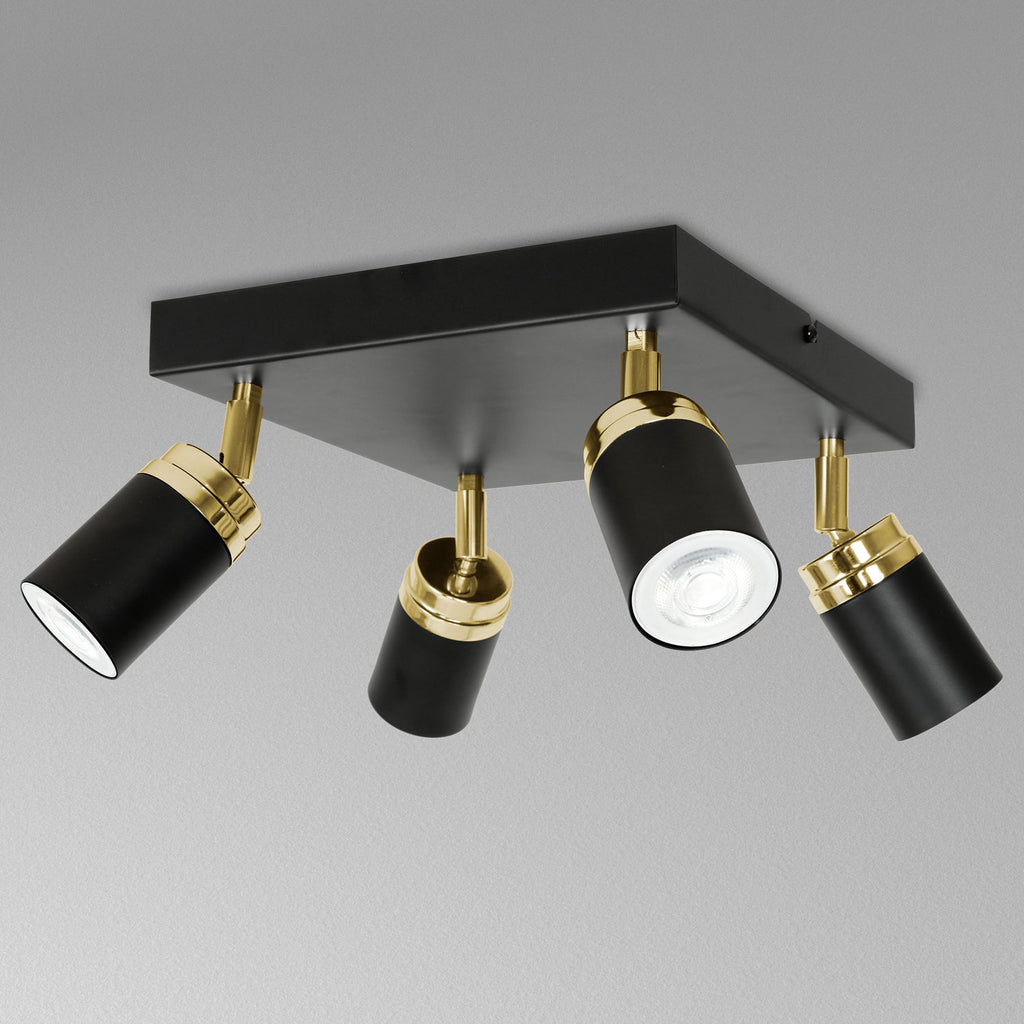 spot Reno black/gold 4xGU10