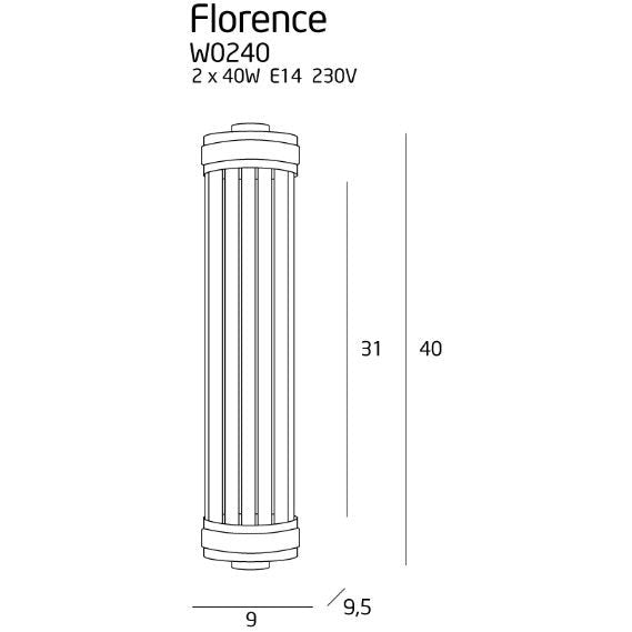 Maxlight Kinkiet Florence - Metal - Mosiądz W0240