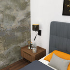 kinkiet Loft shade G9+E27 black, cylinder shade dia 180, h 150 black/gold 1xG9+1xE27