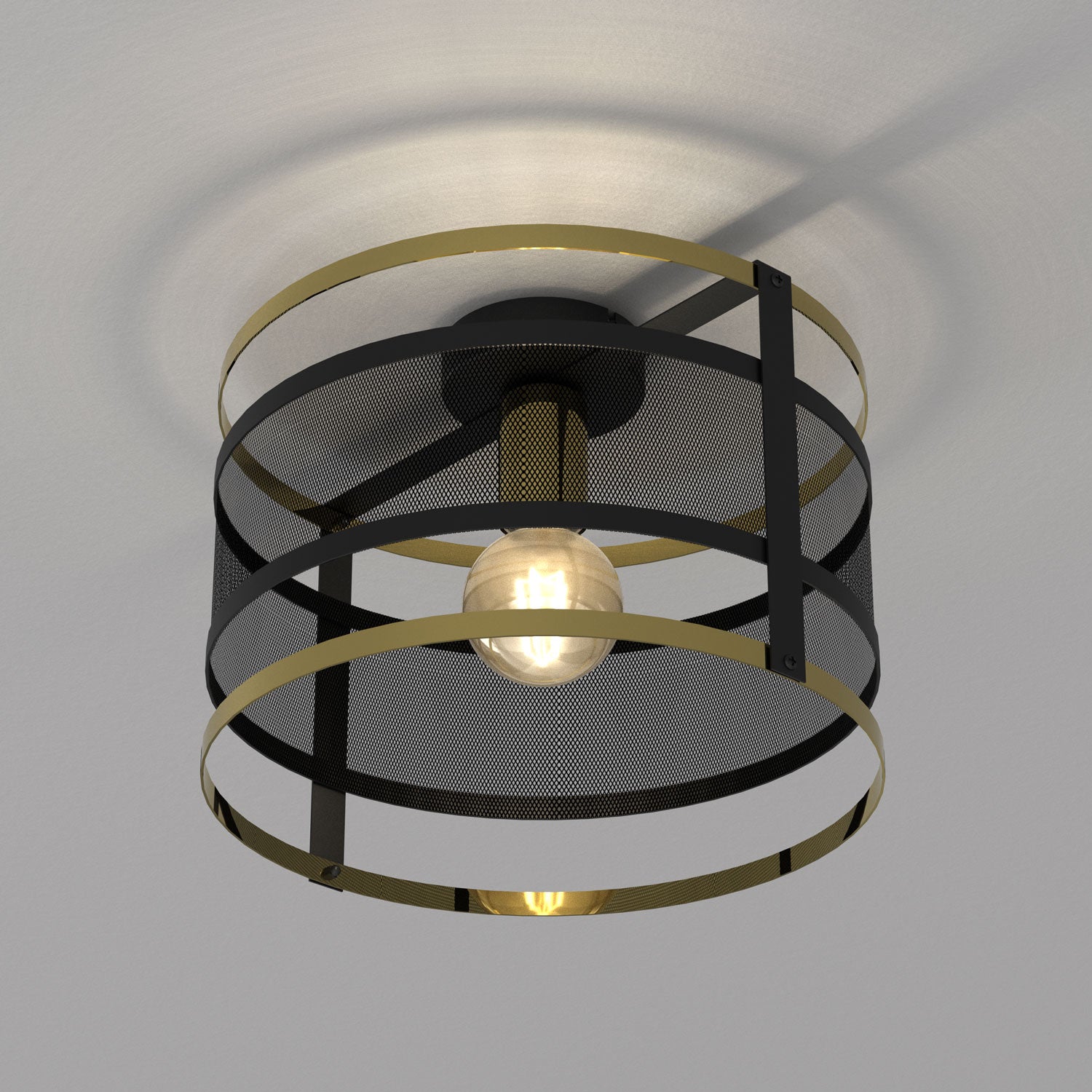 plafon Rim black/gold 1xE27