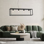 ceiling rectangular Frame black 4xE27