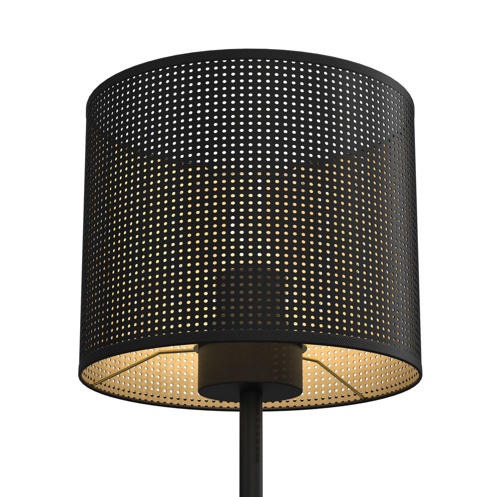 lampka gab. Loft shade H 34 black, cylinder shade dia 180, h 150 black/gold 1xE27