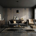 żyrandol Arden black, cylinder shade dia 180, h 150 black/gold 1xE27