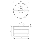 plafon Rim black/gold 1xE27