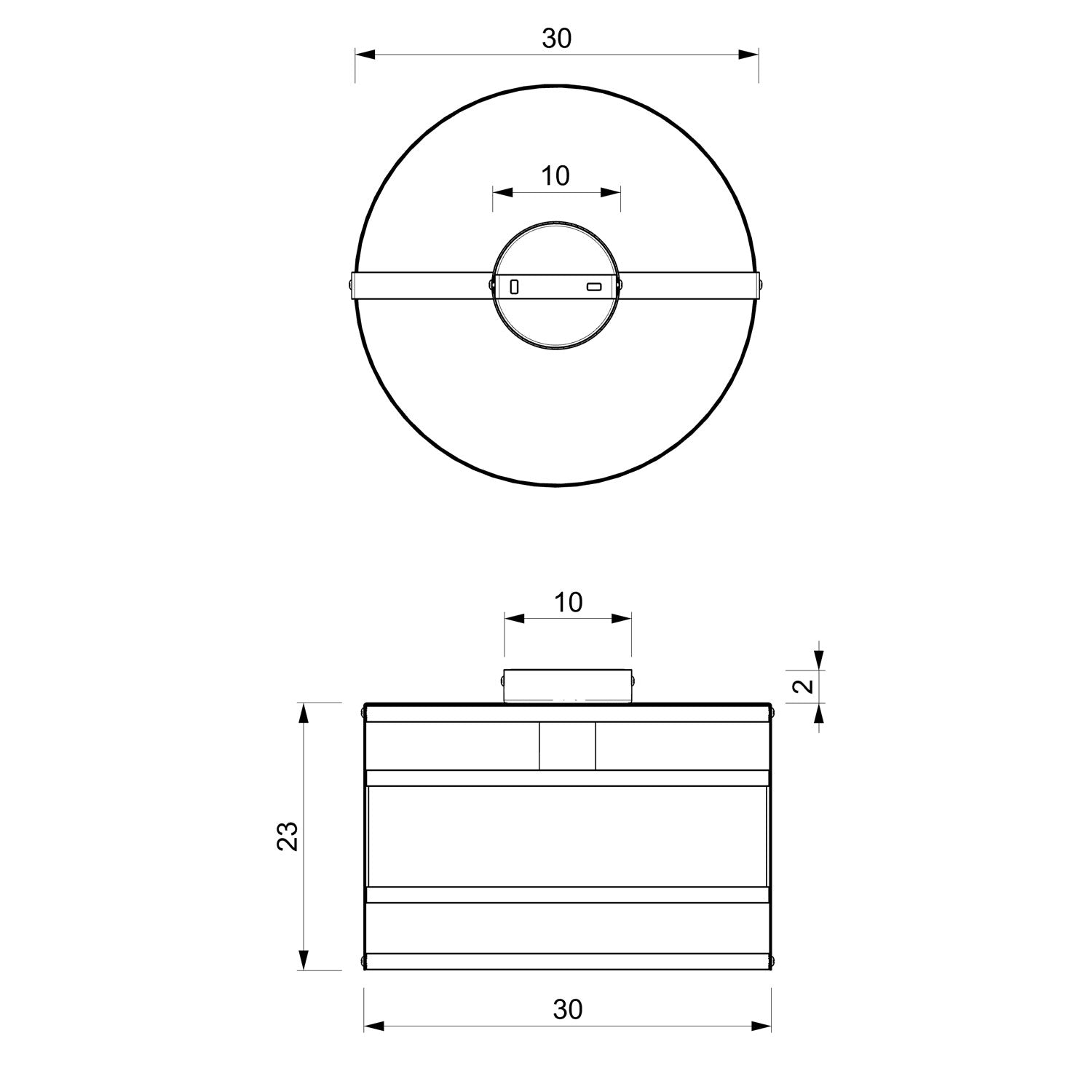 plafon Rim black/gold 1xE27