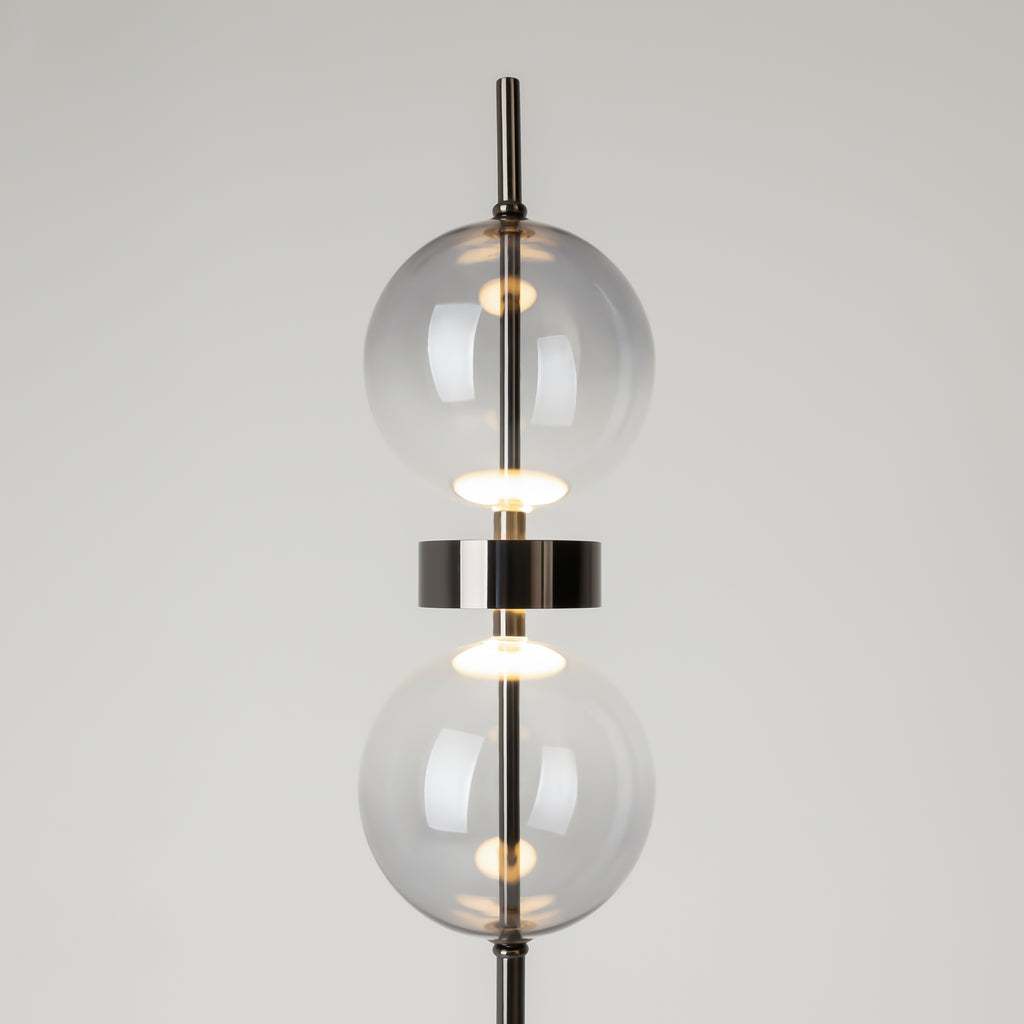 Maytoni Lampa podłogowa Double Moon - Metal - Czarny MOD478FL-L15B3K
