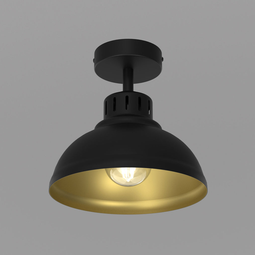 plafon Sven black/gold 1xE27