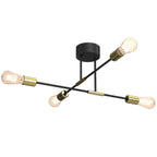 żyrandol Flame black/gold 4xE27