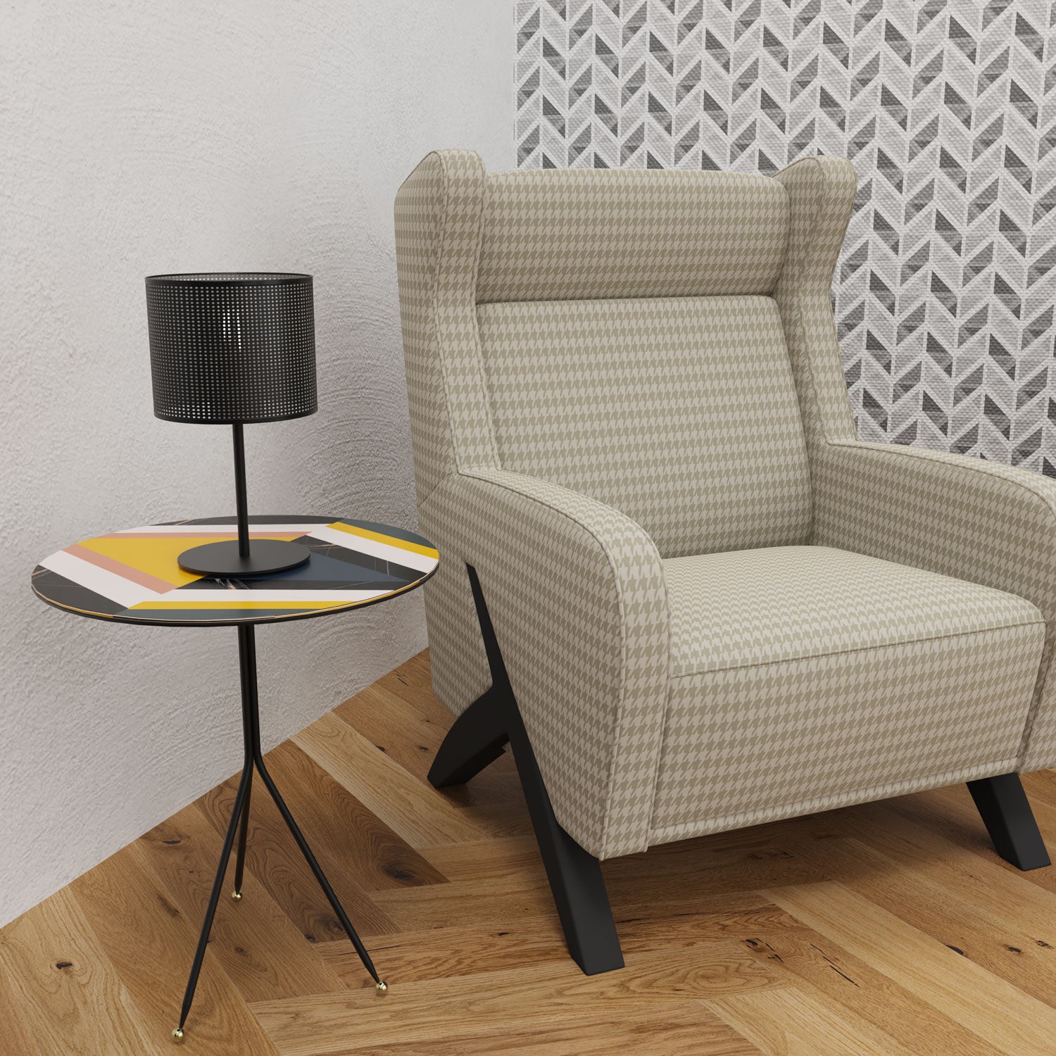 lampka gab. Loft shade H 34 black, cylinder shade dia 180, h 150 black 1xE27