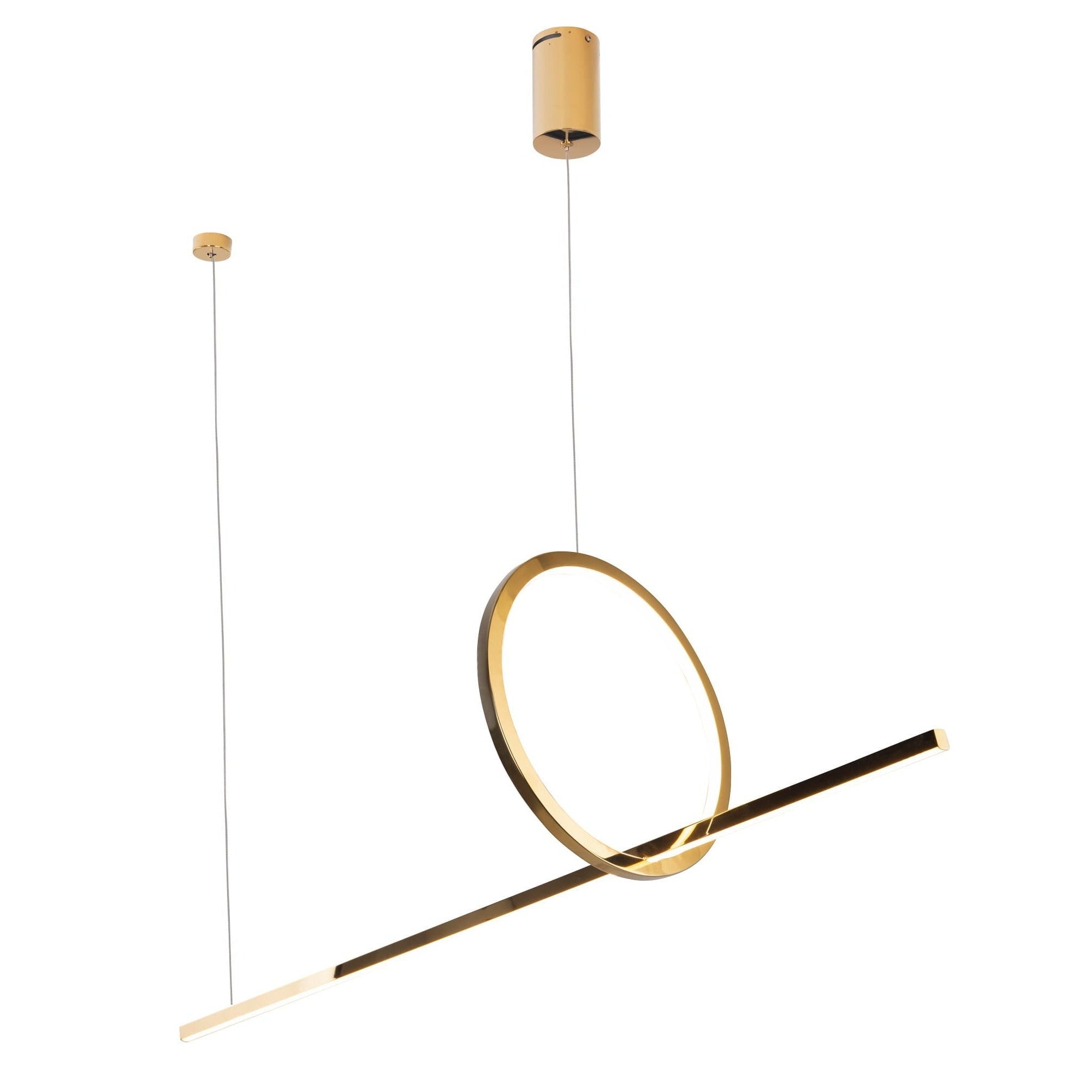 Maxlight Lampa wisząca Lozanna - Stal nierdzewna + akryl - Złoty P0390