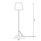 lampa podł. Arden prosta, black, cone shade dia 280/380, h 300 black/gold 1xE27