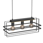 żyrandol Kortez black/wood 3xE27