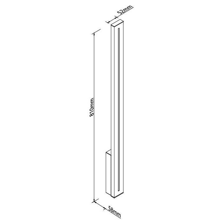 Maxlight Kinkiet Moena - Aluminium - Czarny W0460