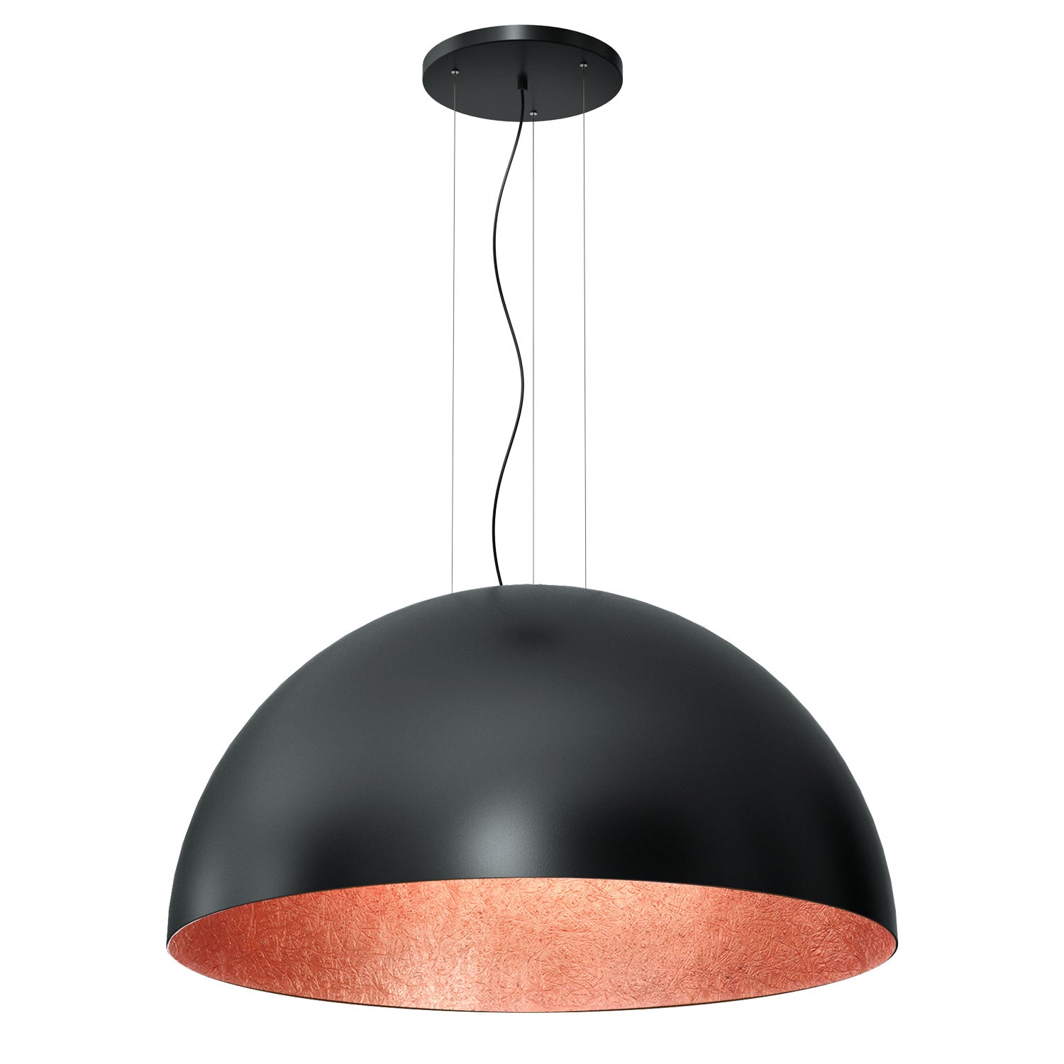 żyrandol Compo 1/2 bool ( dia 1000) black/copper 1xE27