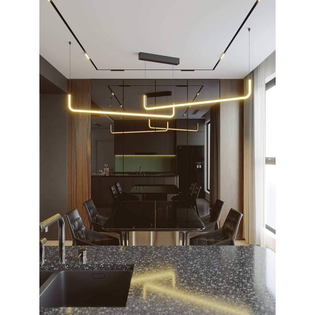 Maxlight Lampa wisząca Urus 30W - Metal - Czarny P0645