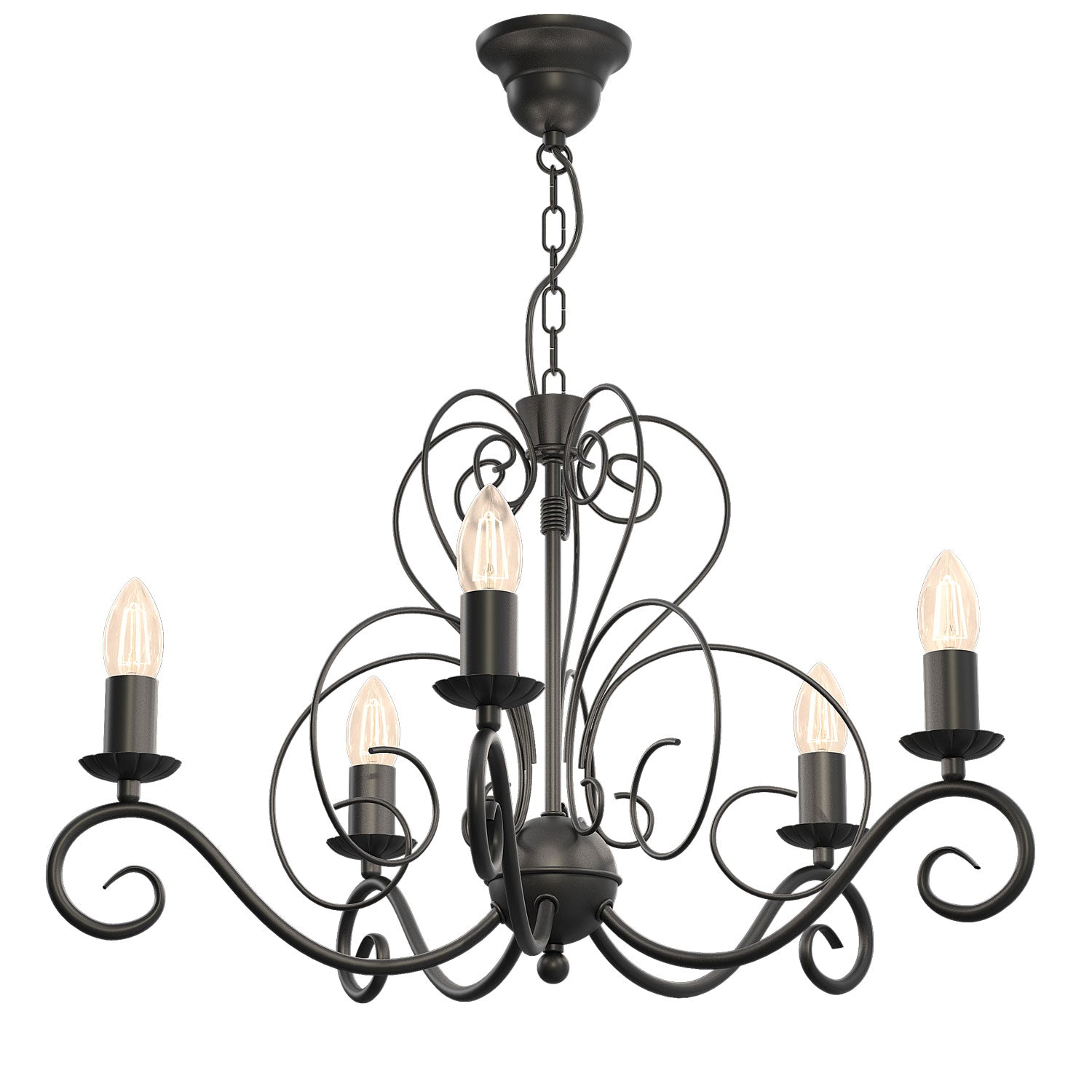 żyrandol Mauro black 5xE14