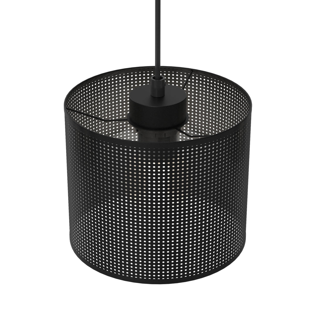żyrandol Loft shade listwa, black, cylinder shade dia 180, h 150 black 3xE27