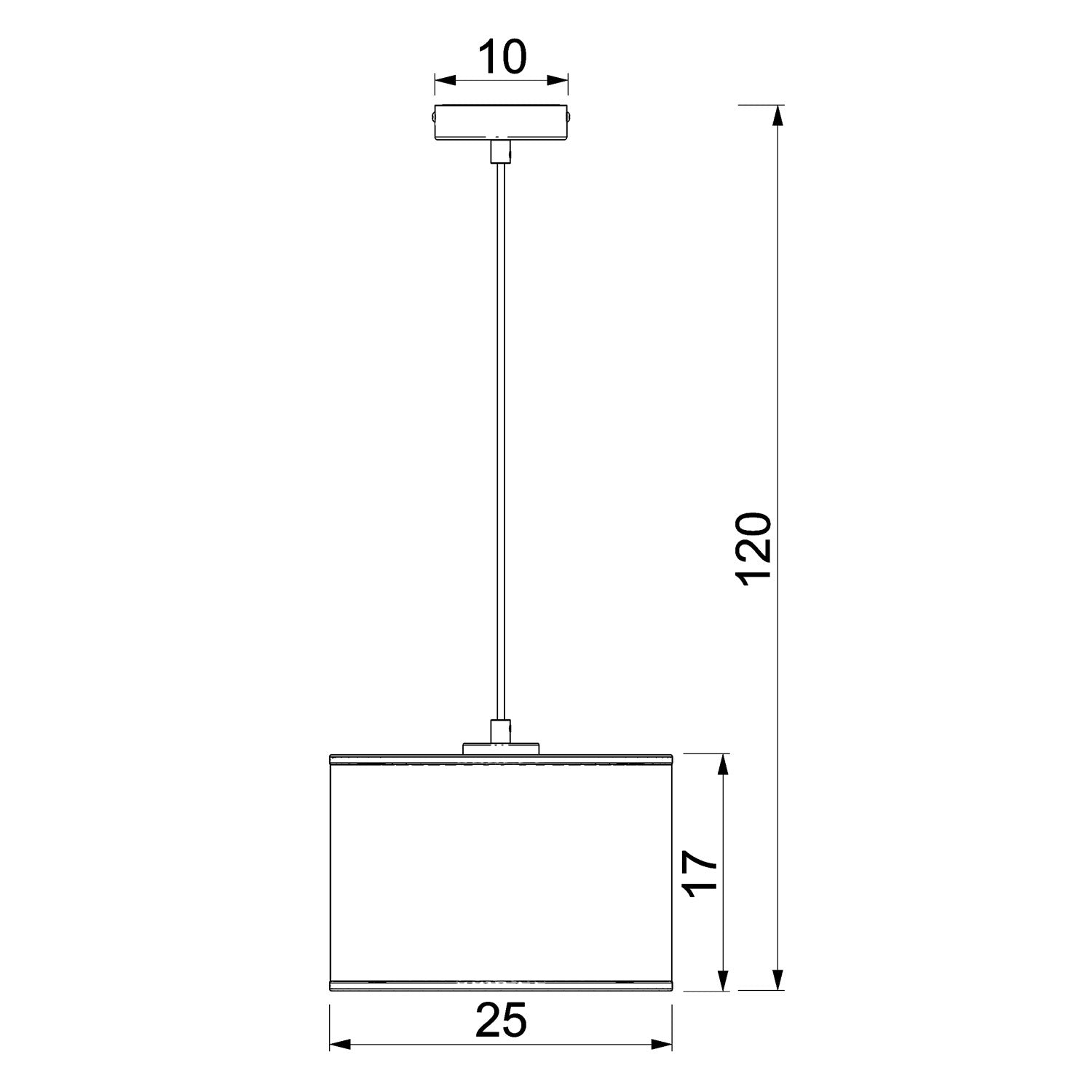 żyrandol Arden white, cylinder shade dia 250, h 170 white 1xE27