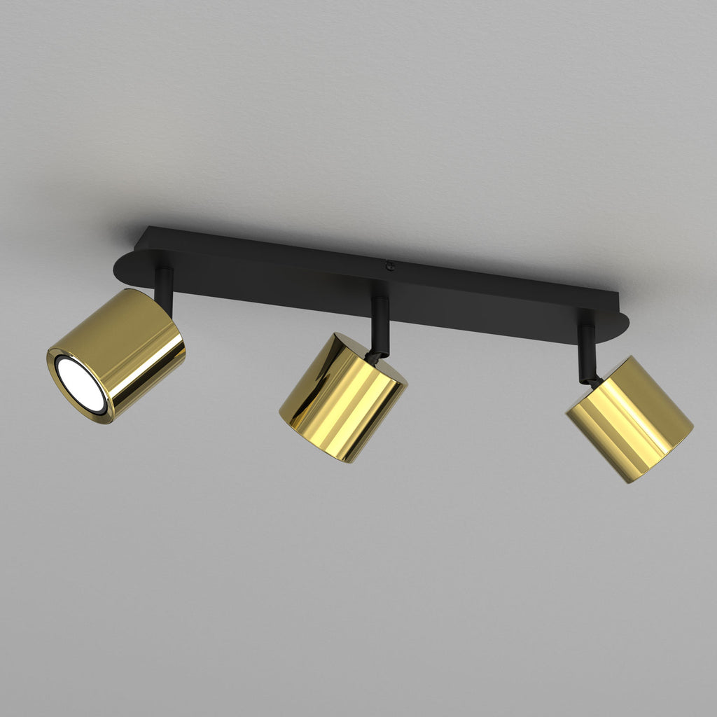 spot Demia black/brass 3xGU10