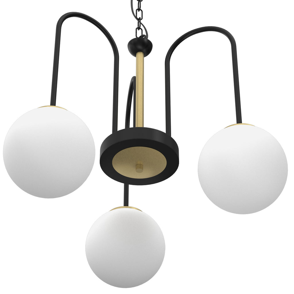 żyrandol Cambridge (glass 2815) black/brass 3xE14