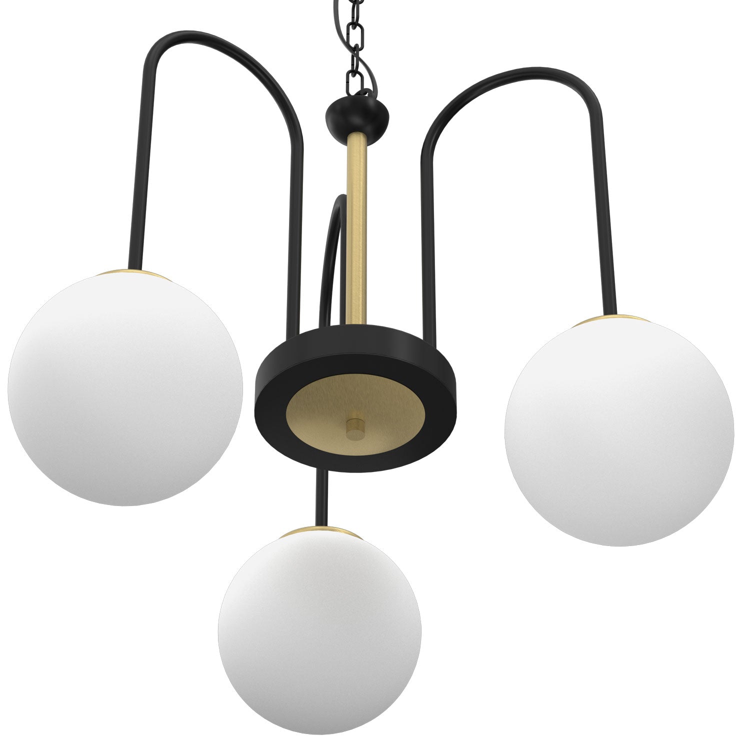 żyrandol Cambridge (glass 2815) black/brass 3xE14