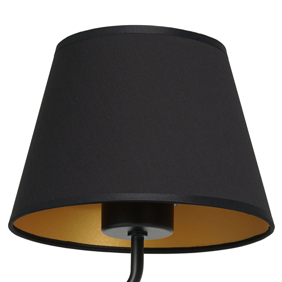 kinkiet Arden black, cone shade dia 130/200, h 150 black/gold 1xE27