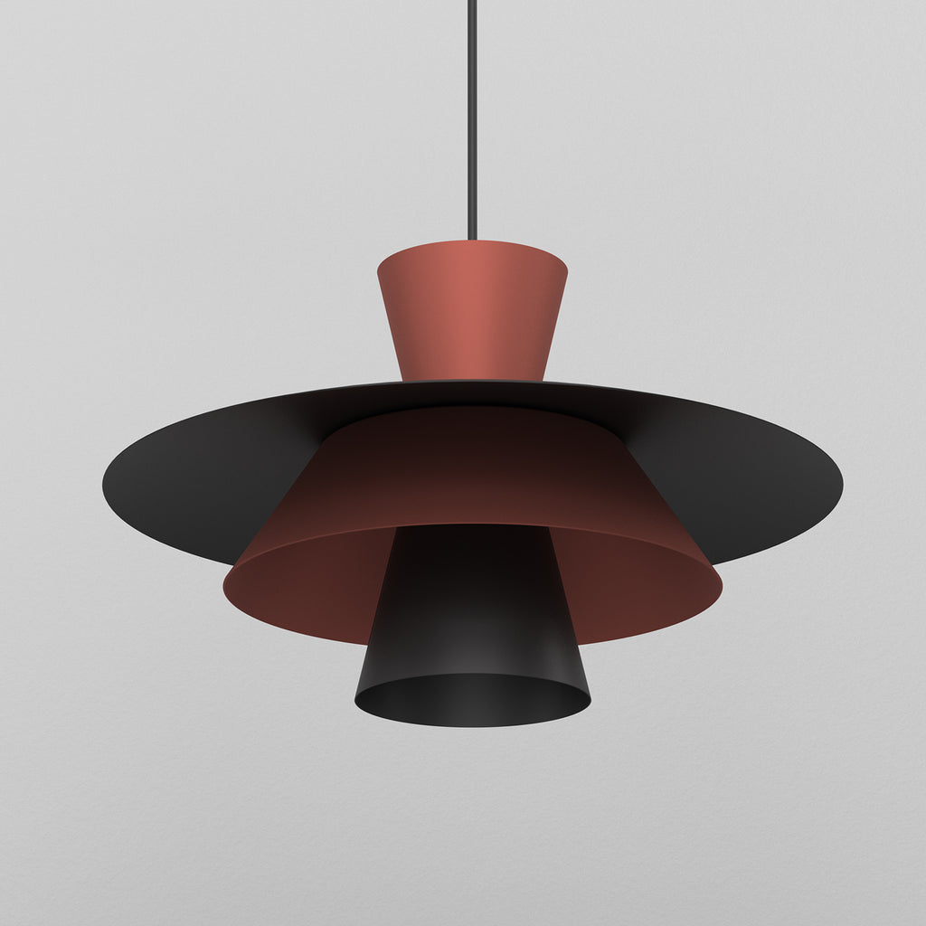 żyrandol Plato black/copper 1xE27