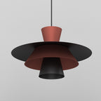 żyrandol Plato black/copper 1xE27