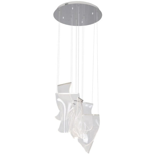 Maxlight Lampa wisząca Silk - Stal nierdzewna + akryl - Chrom P0371D