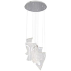 Maxlight Lampa wisząca Silk - Stal nierdzewna + akryl - Chrom P0371D