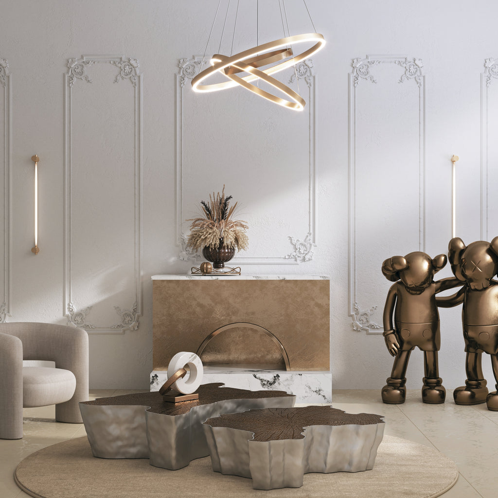 Maytoni Lampa wisząca Rim - Aluminium - Czarny MOD058PL-L74BK