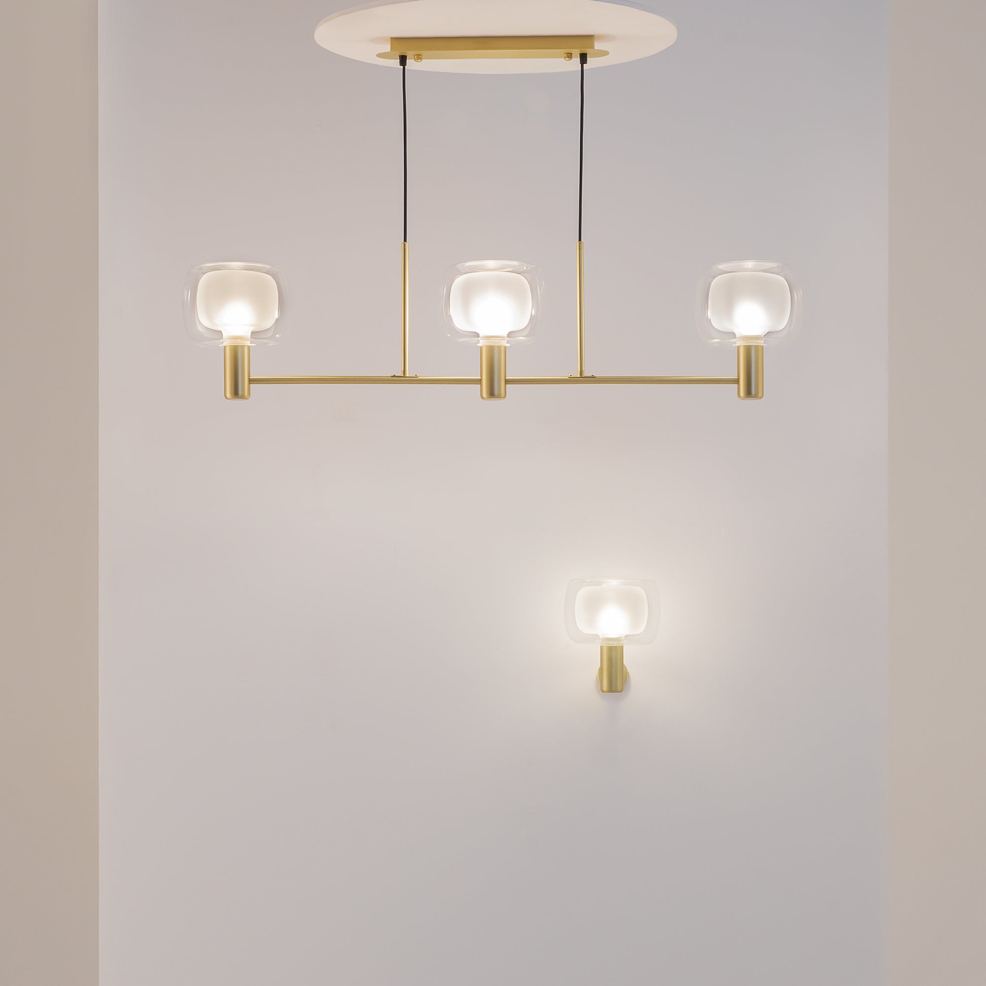 Maytoni Lampa wisząca Vision - Aluminium - Złoty MOD411PL-03G