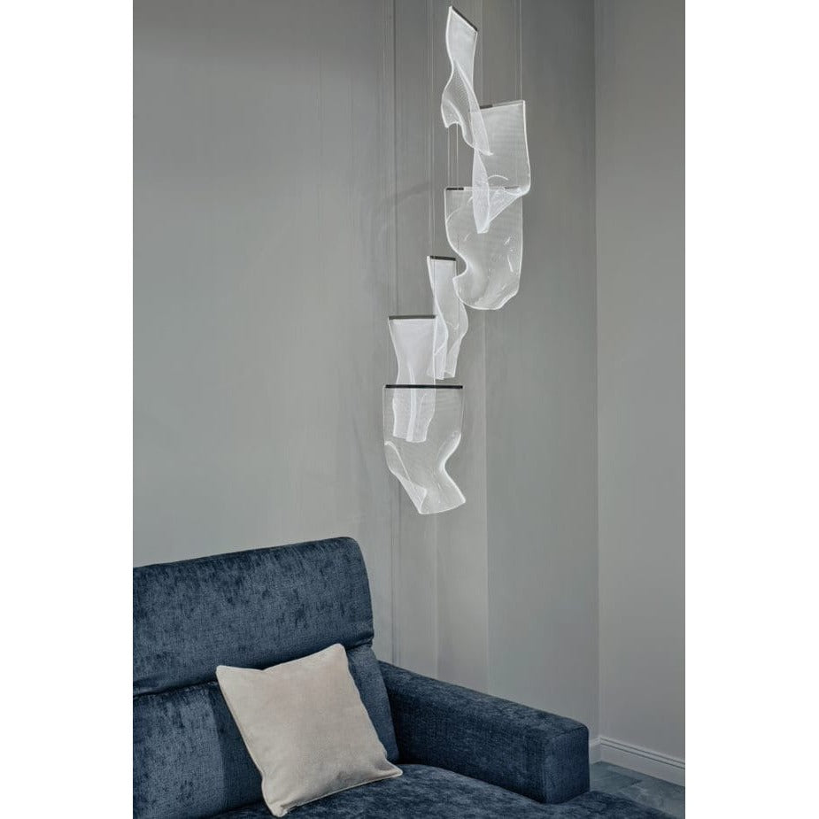 Maxlight Lampa wisząca Silk - Stal nierdzewna + akryl - Chrom P0371D