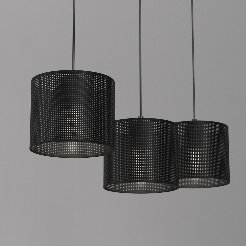żyrandol Loft shade listwa, black, cylinder shade dia 180, h 150 black 3xE27