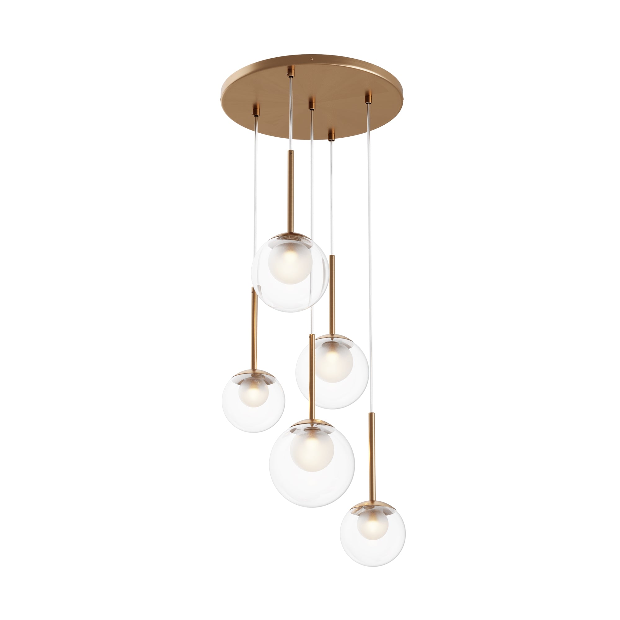 Maytoni Lampa wisząca Basic form - Metal - Złoty MOD521PL-05G
