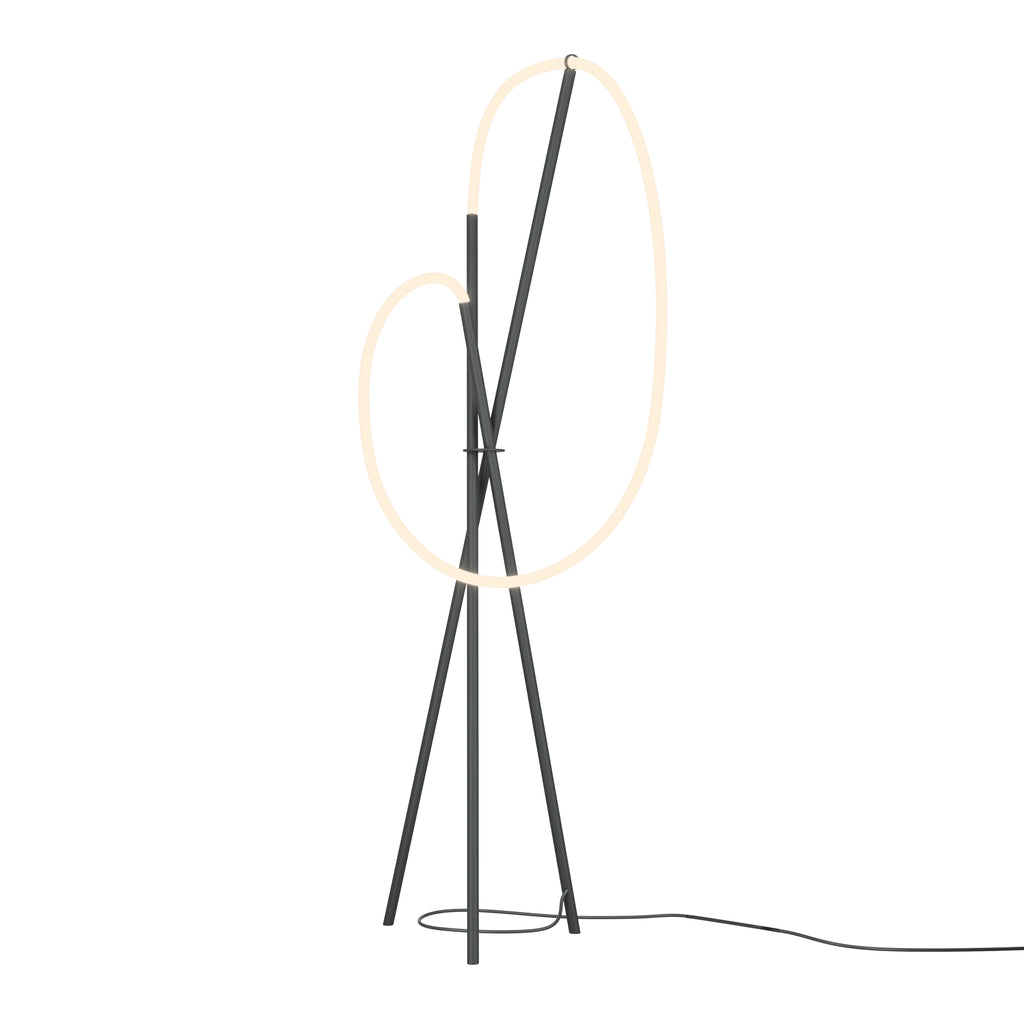 Maytoni Lampa podłogowa Crochet - Aluminium - Czarny MOD369FL-L36B3K