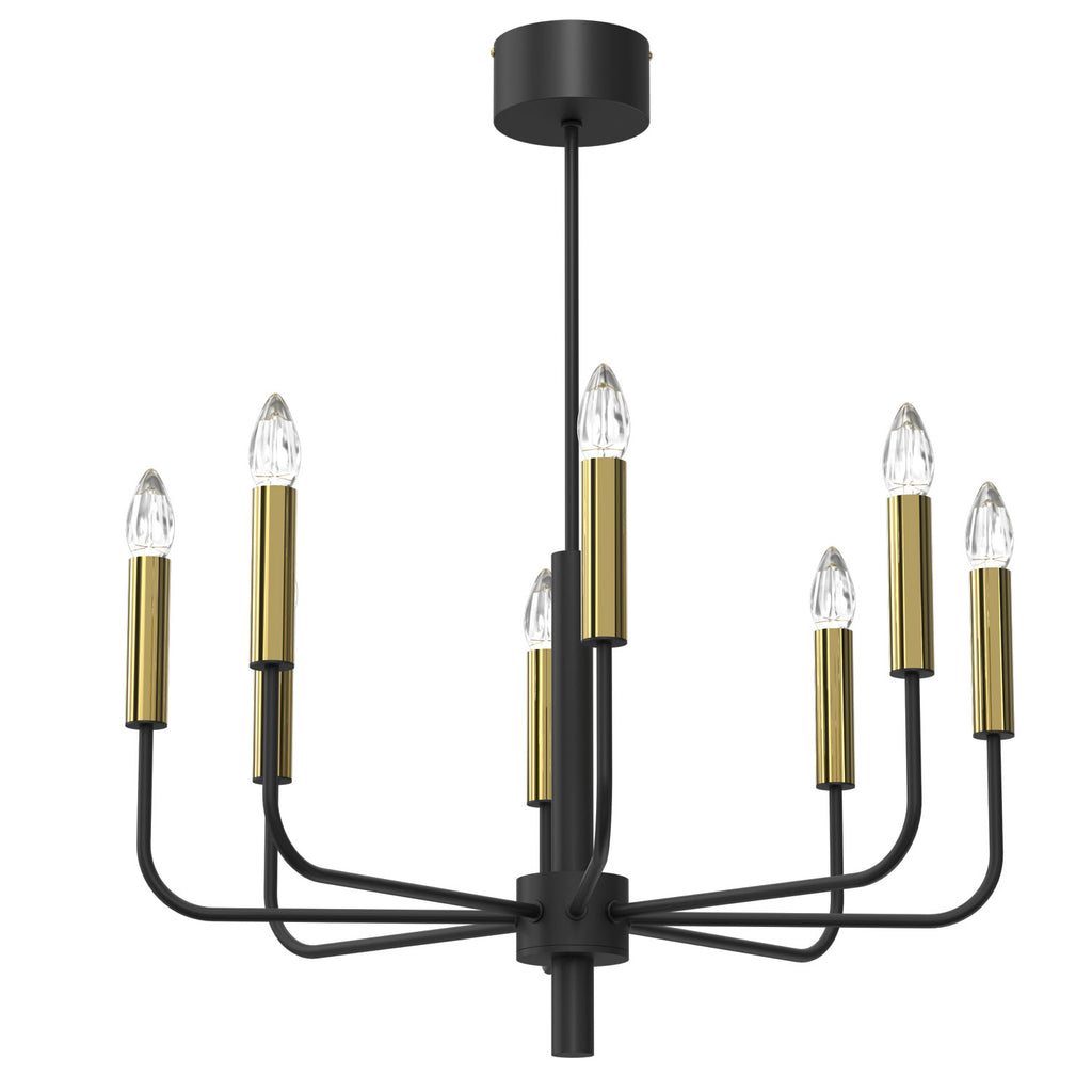 żyrandol Akasya black/gold 8xE14