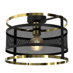 plafon Rim black/gold 1xE27