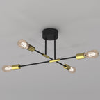 żyrandol Flame black/gold 4xE27