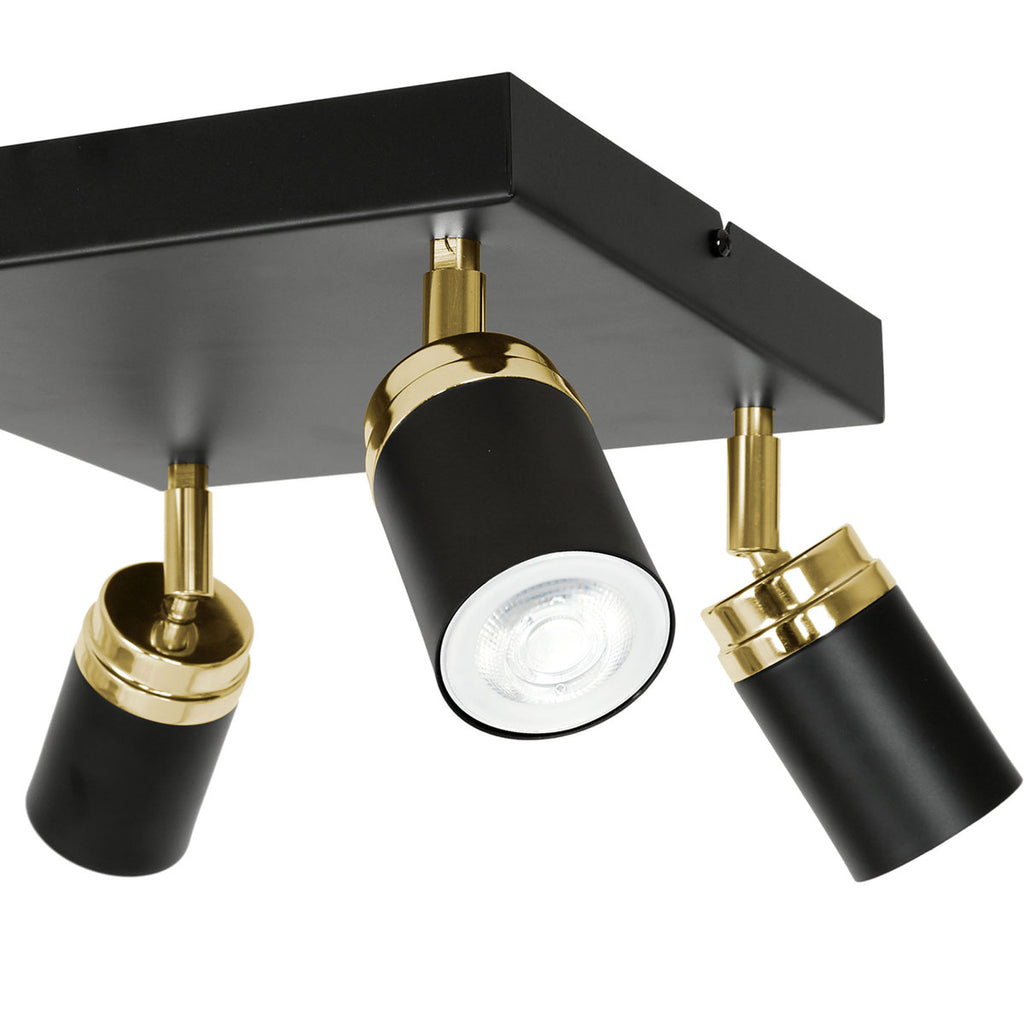spot Reno black/gold 4xGU10