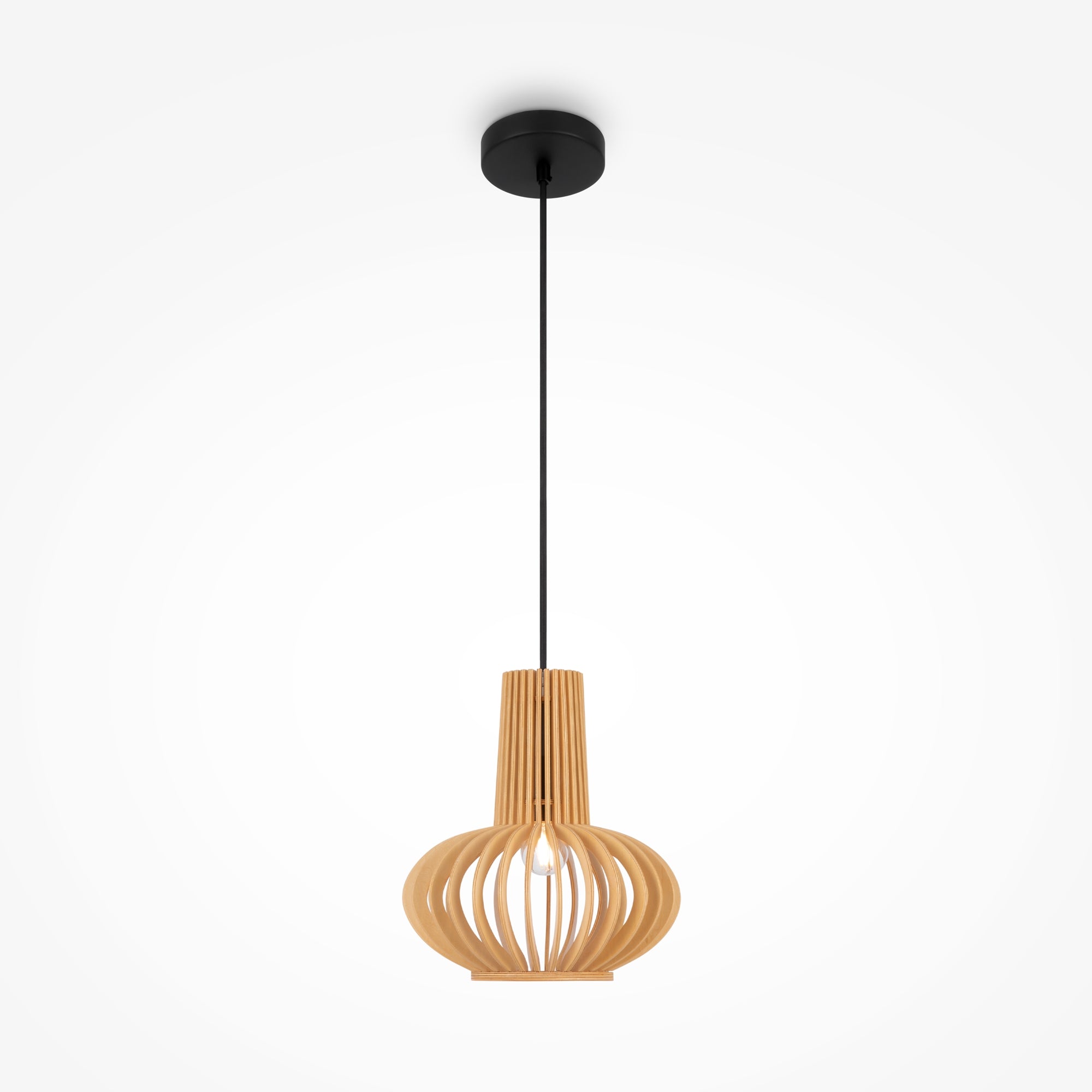 Maytoni Lampa wisząca Roots - Metal - Czarny MOD193PL-01W