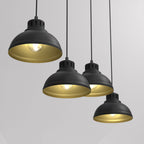 żyrandol Sven black/gold 4xE27