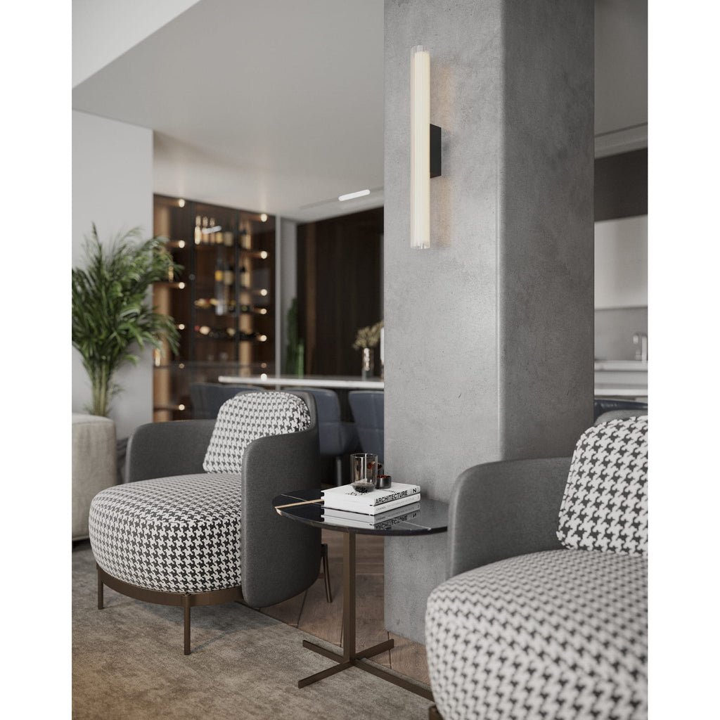 Maxlight Kinkiet Fayette - Aluminium + pc + szkło - Czarny W0365