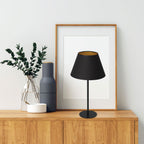 lampka gab. Arden H 58 black, cone shade dia 150/300, h 180 black/gold 1xE27