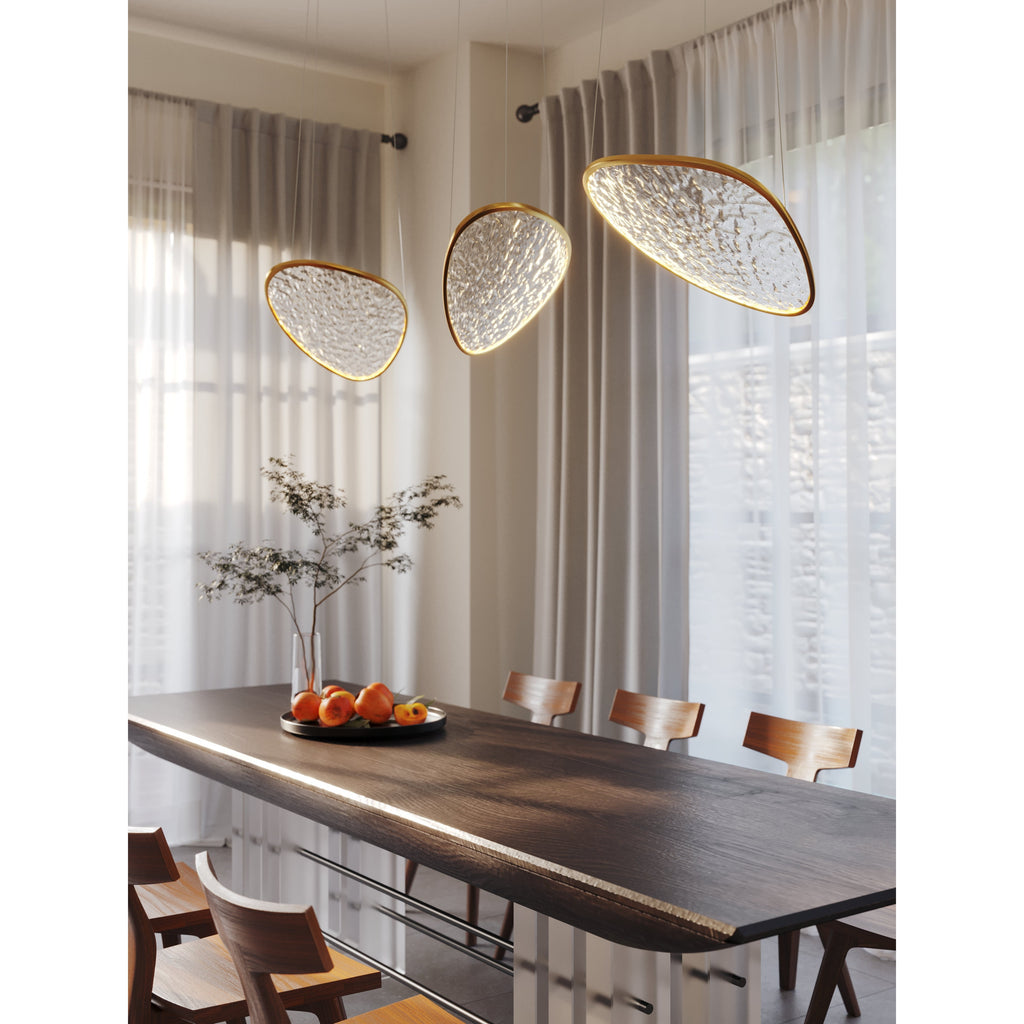 Maxlight Lampa wisząca Empire 17W - Metal + akryl - Złoty P0637D