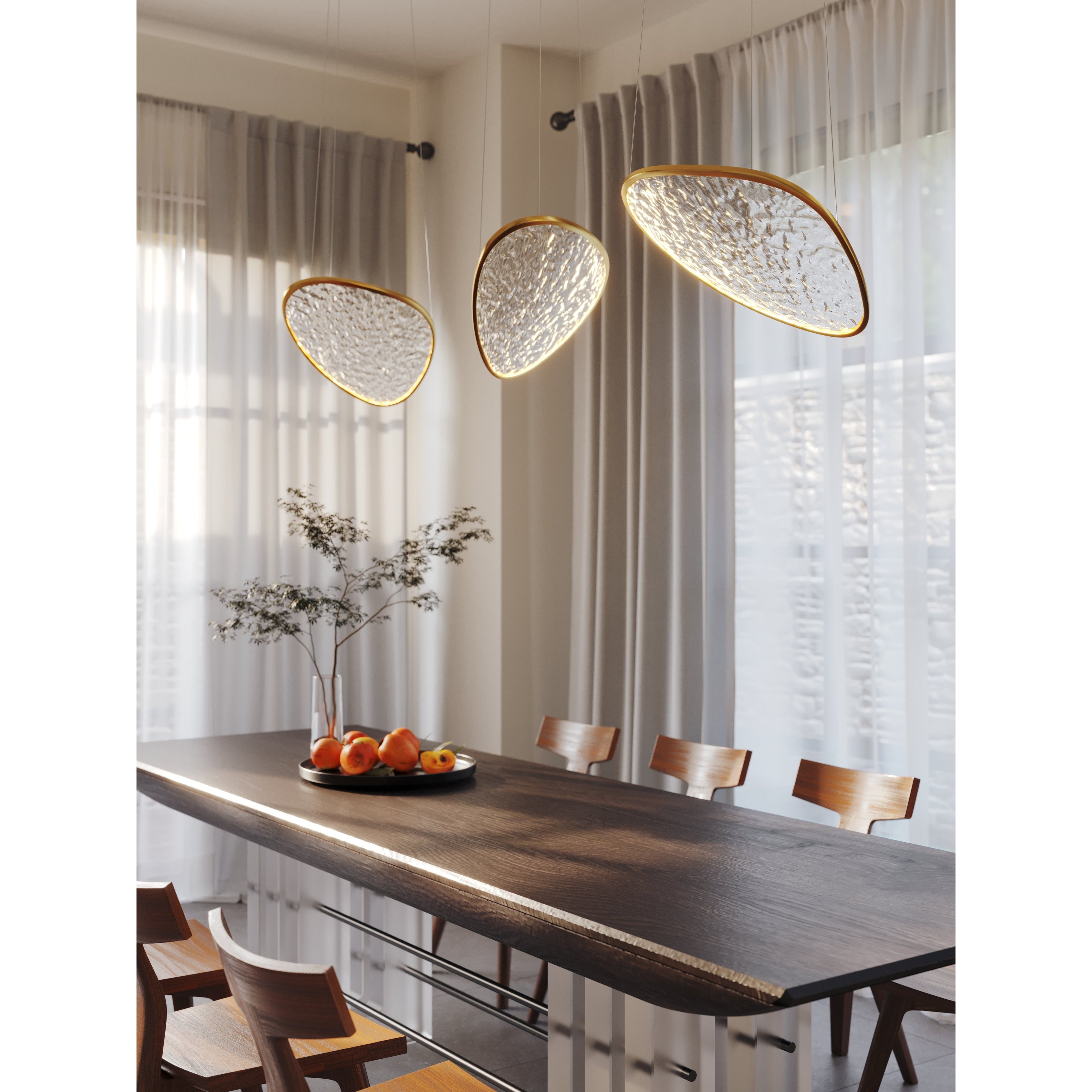Maxlight Lampa wisząca Empire 17W - Metal + akryl - Złoty P0637D