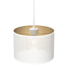 żyrandol Loft shade white, cylinder shade dia 250, h 170 white/gold 1xE27