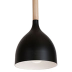 żyrandol listwa Noak black/natural wood 3xE27