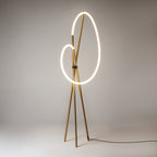 Maytoni Lampa podłogowa Crochet - Aluminium - Mosiądz MOD369FL-L36BS3K