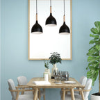żyrandol listwa Noak black/natural wood 3xE27